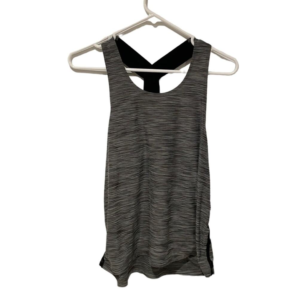 Champion Gray Space Dye Racerback Workout Tank Top Medium